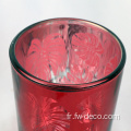 Cangue de petit verre en verre transparent personnalisé avec couvercle